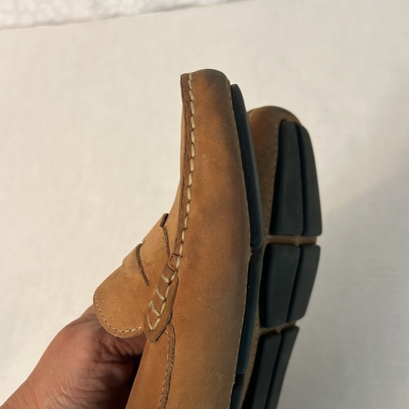MASSIMO MATTEO PENNY KEEPER BROWN LEATHER LOAFER DRIVING SHOES MOCCASINS 7.5 - Picture 13 of 16